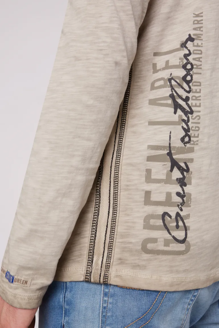 Best CAMP DAVID & SOCCX Longsleeve mit Tapes und Logo-Applikationen fossil brown fossilbrown