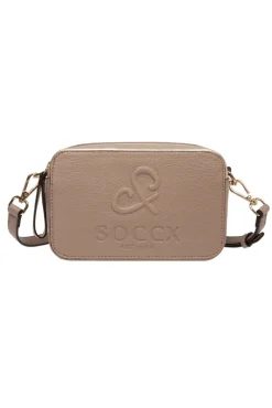 Flash Sale CAMP DAVID & SOCCX Modern Bag mit Logo-Prägung beige
