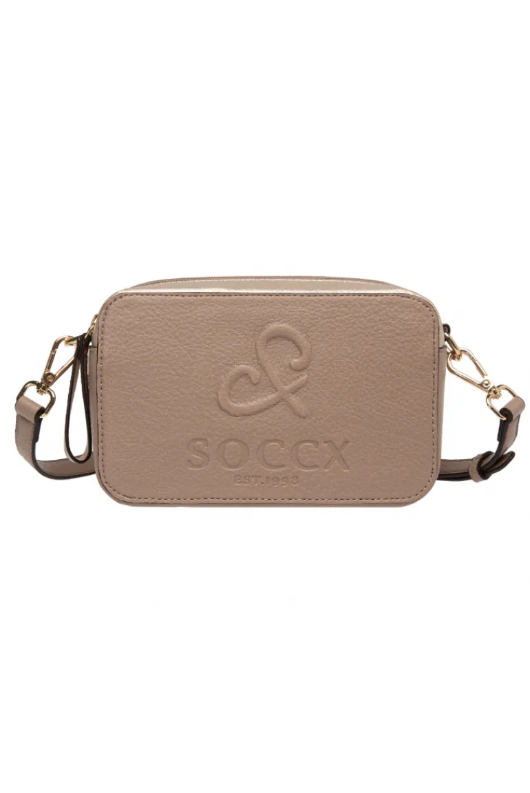 Flash Sale CAMP DAVID & SOCCX Modern Bag mit Logo-Prägung beige