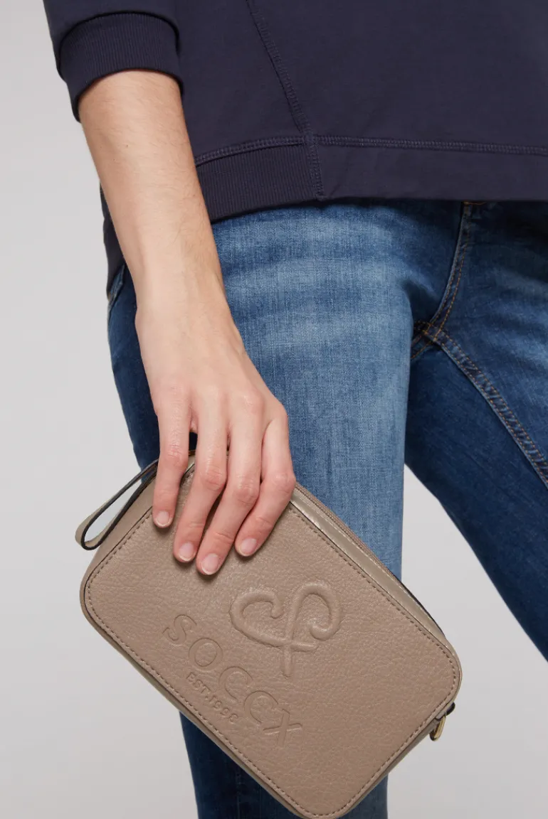 Flash Sale CAMP DAVID & SOCCX Modern Bag mit Logo-Prägung beige