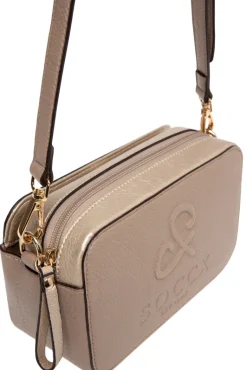 Flash Sale CAMP DAVID & SOCCX Modern Bag mit Logo-Prägung beige