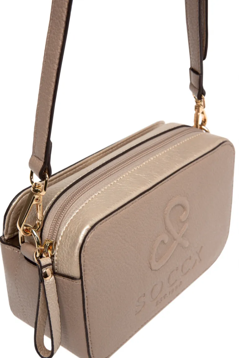 Flash Sale CAMP DAVID & SOCCX Modern Bag mit Logo-Prägung beige