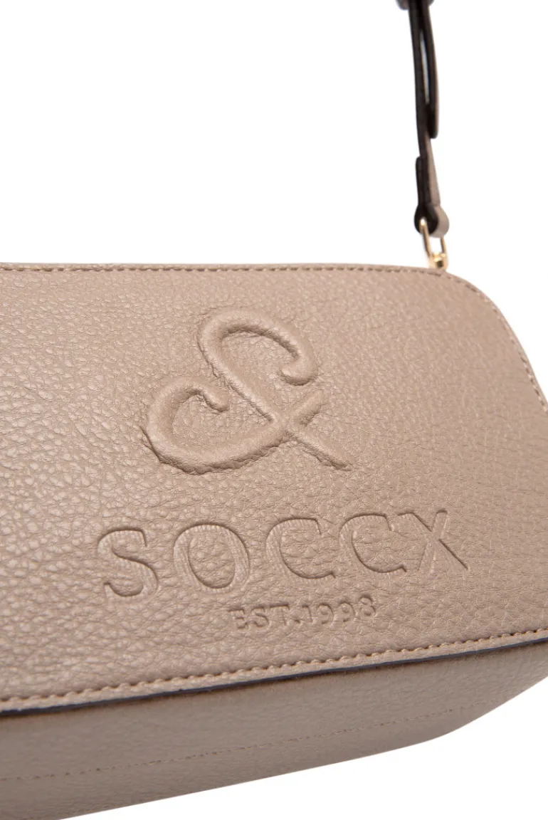 Flash Sale CAMP DAVID & SOCCX Modern Bag mit Logo-Prägung beige