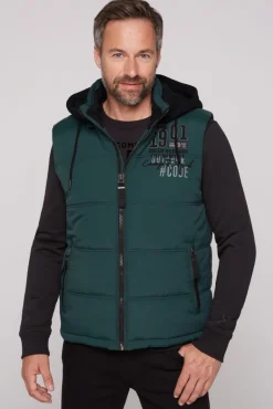 Sale CAMP DAVID & SOCCX Outdoorweste mit abtrennbarer Sweatkapuze deep green deepgreen