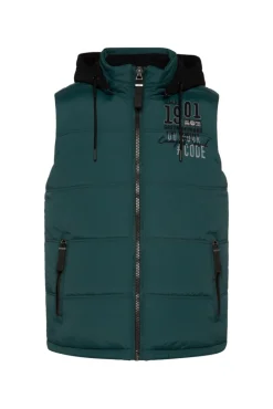 Sale CAMP DAVID & SOCCX Outdoorweste mit abtrennbarer Sweatkapuze deep green deepgreen
