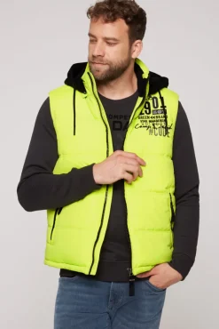 Sale CAMP DAVID & SOCCX Outdoorweste mit abtrennbarer Sweatkapuze neon kiwi neonkiwi