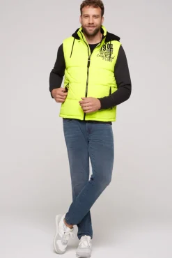 Sale CAMP DAVID & SOCCX Outdoorweste mit abtrennbarer Sweatkapuze neon kiwi neonkiwi