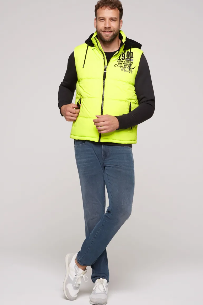 Sale CAMP DAVID & SOCCX Outdoorweste mit abtrennbarer Sweatkapuze neon kiwi neonkiwi