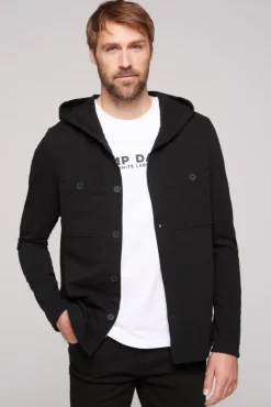 Best CAMP DAVID & SOCCX Overshirt mit Kapuze und Brusttaschen | M black