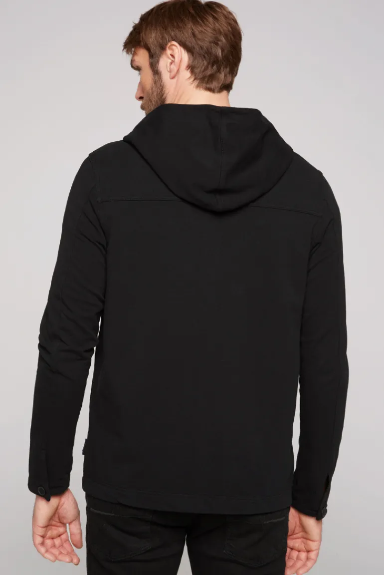 Best CAMP DAVID & SOCCX Overshirt mit Kapuze und Brusttaschen | M black