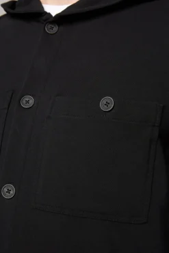 Best CAMP DAVID & SOCCX Overshirt mit Kapuze und Brusttaschen | M black
