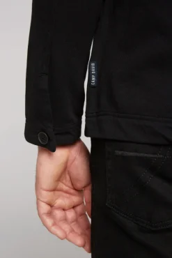 Best CAMP DAVID & SOCCX Overshirt mit Kapuze und Brusttaschen | M black