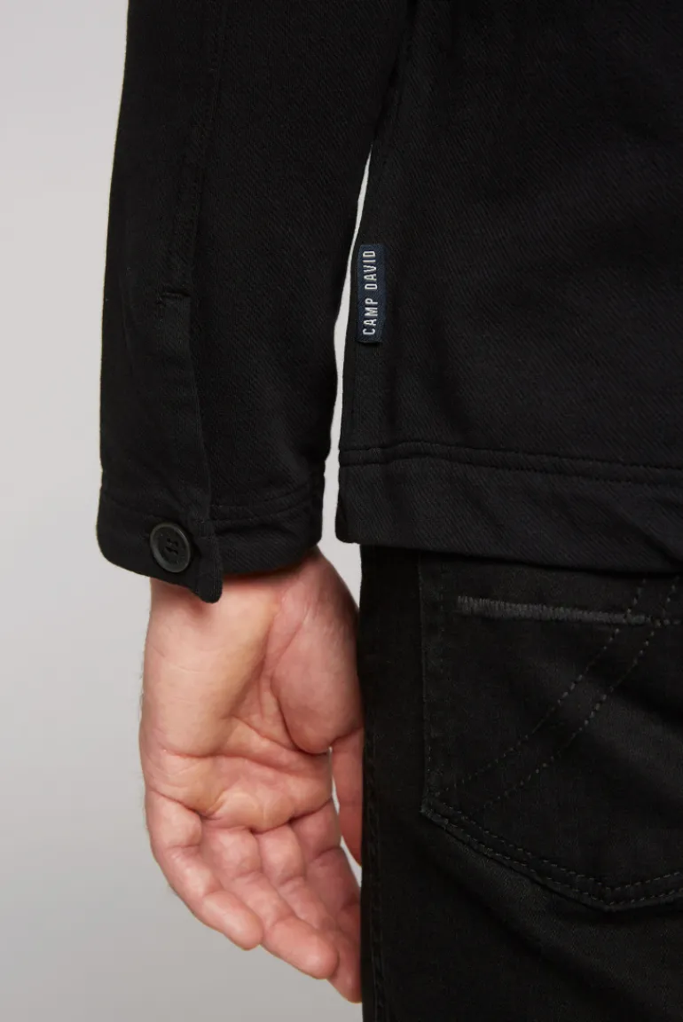 Best CAMP DAVID & SOCCX Overshirt mit Kapuze und Brusttaschen | M black