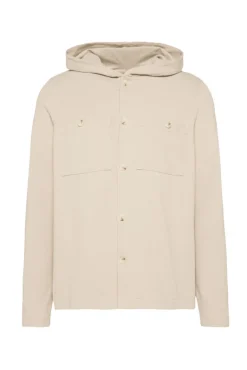 Clearance CAMP DAVID & SOCCX Overshirt mit Kapuze und Brusttaschen cappuccino