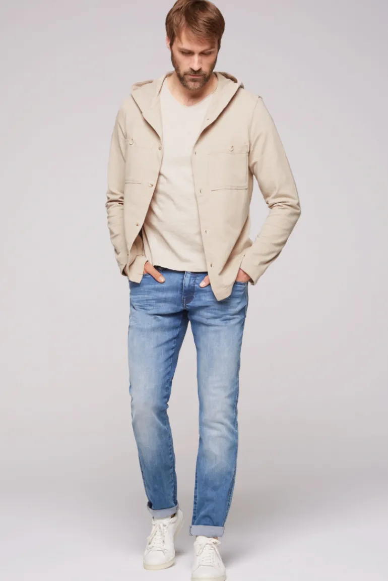Clearance CAMP DAVID & SOCCX Overshirt mit Kapuze und Brusttaschen cappuccino