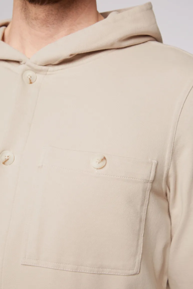 Clearance CAMP DAVID & SOCCX Overshirt mit Kapuze und Brusttaschen cappuccino
