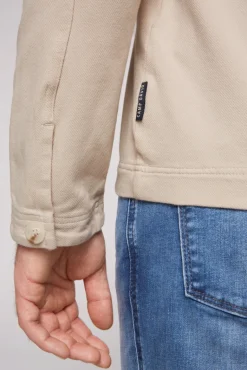 Clearance CAMP DAVID & SOCCX Overshirt mit Kapuze und Brusttaschen cappuccino