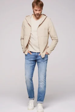 Cheap CAMP DAVID & SOCCX Overshirt mit Kapuze und Brusttaschen cappuccino