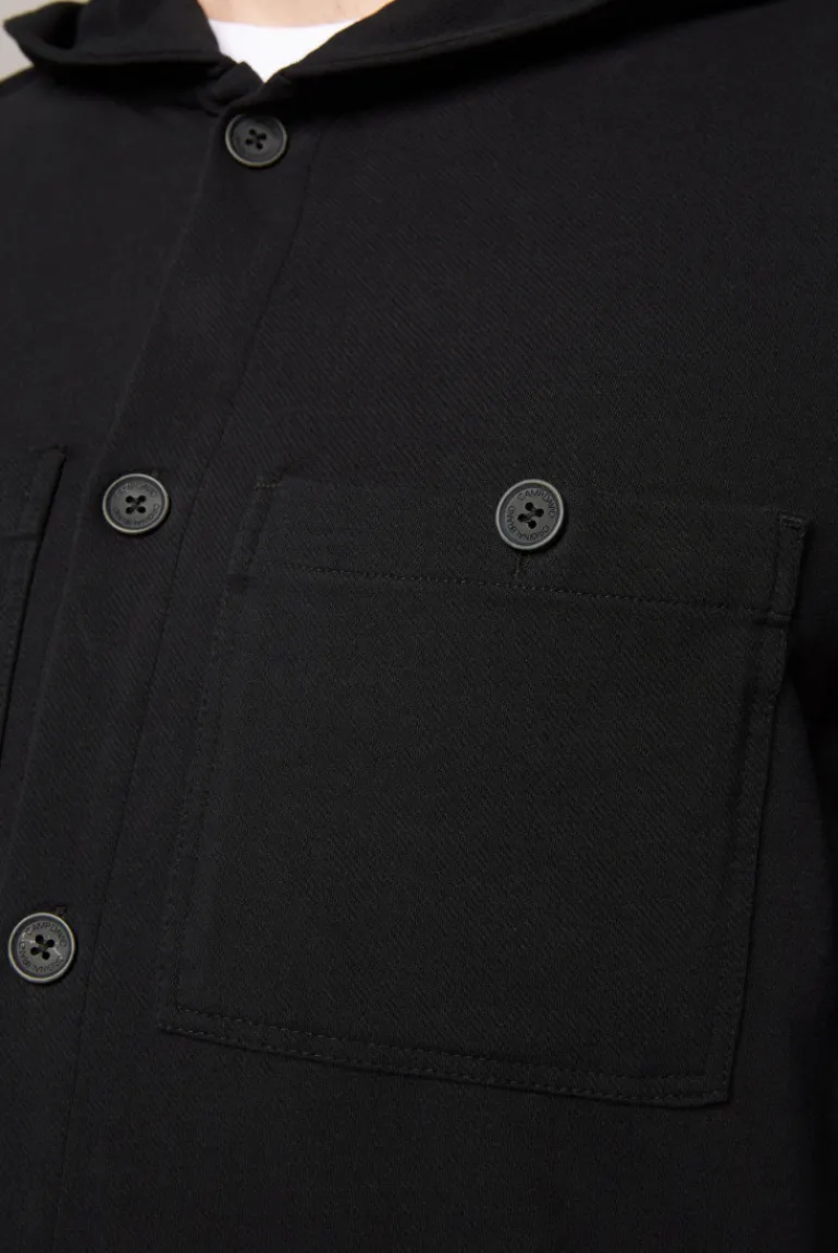 Cheap CAMP DAVID & SOCCX Overshirt mit Kapuze und Brusttaschen | M black