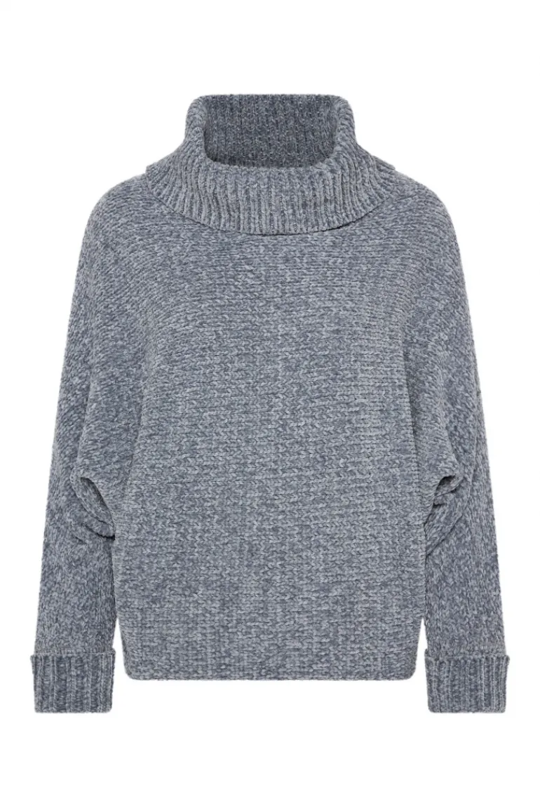 New CAMP DAVID & SOCCX Oversized Rollkragenpullover aus Chenille cold grey coldgrey