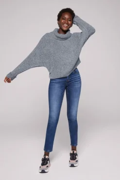 New CAMP DAVID & SOCCX Oversized Rollkragenpullover aus Chenille cold grey coldgrey