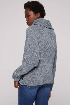 New CAMP DAVID & SOCCX Oversized Rollkragenpullover aus Chenille cold grey coldgrey