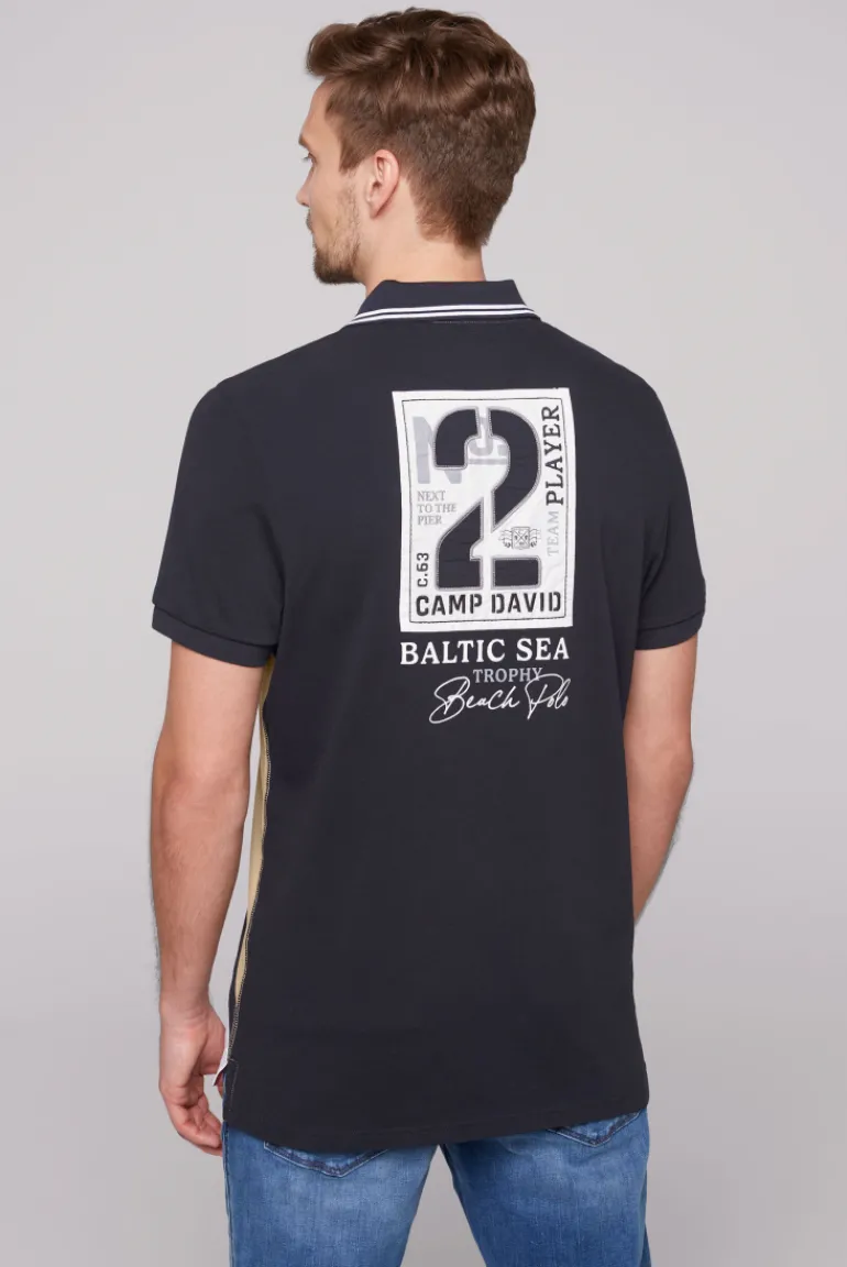 Cheap CAMP DAVID & SOCCX Pikee-Polo mit Color-Blocking und Artworks tan