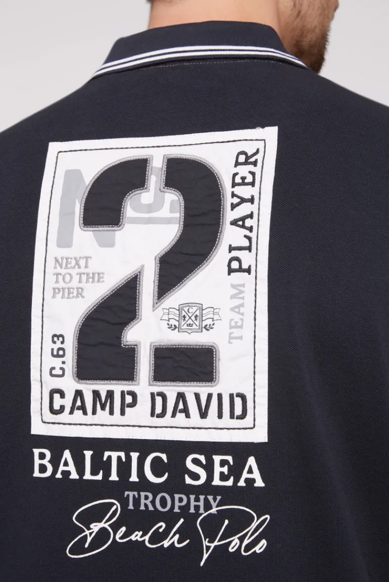 Cheap CAMP DAVID & SOCCX Pikee-Polo mit Color-Blocking und Artworks tan