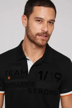 Best Sale CAMP DAVID & SOCCX Pikee-Polo mit Flockprint black