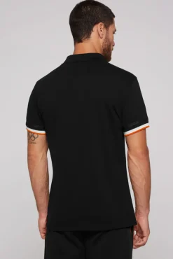 Best Sale CAMP DAVID & SOCCX Pikee-Polo mit Flockprint black