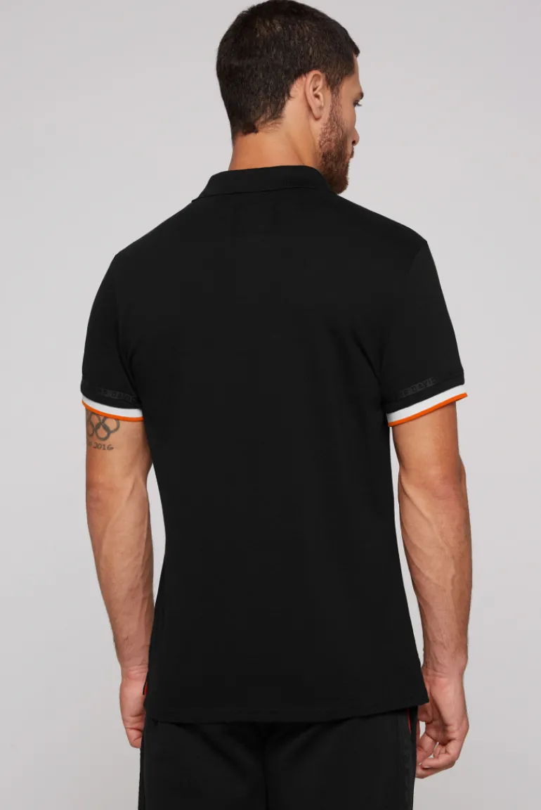 Best Sale CAMP DAVID & SOCCX Pikee-Polo mit Flockprint black