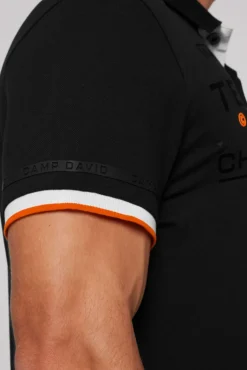 Best Sale CAMP DAVID & SOCCX Pikee-Polo mit Flockprint black