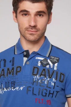 Cheap CAMP DAVID & SOCCX Pikee-Polo mit Label-Applikationen strong blue strongblue