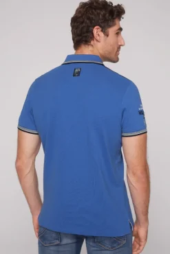 Cheap CAMP DAVID & SOCCX Pikee-Polo mit Label-Applikationen strong blue strongblue