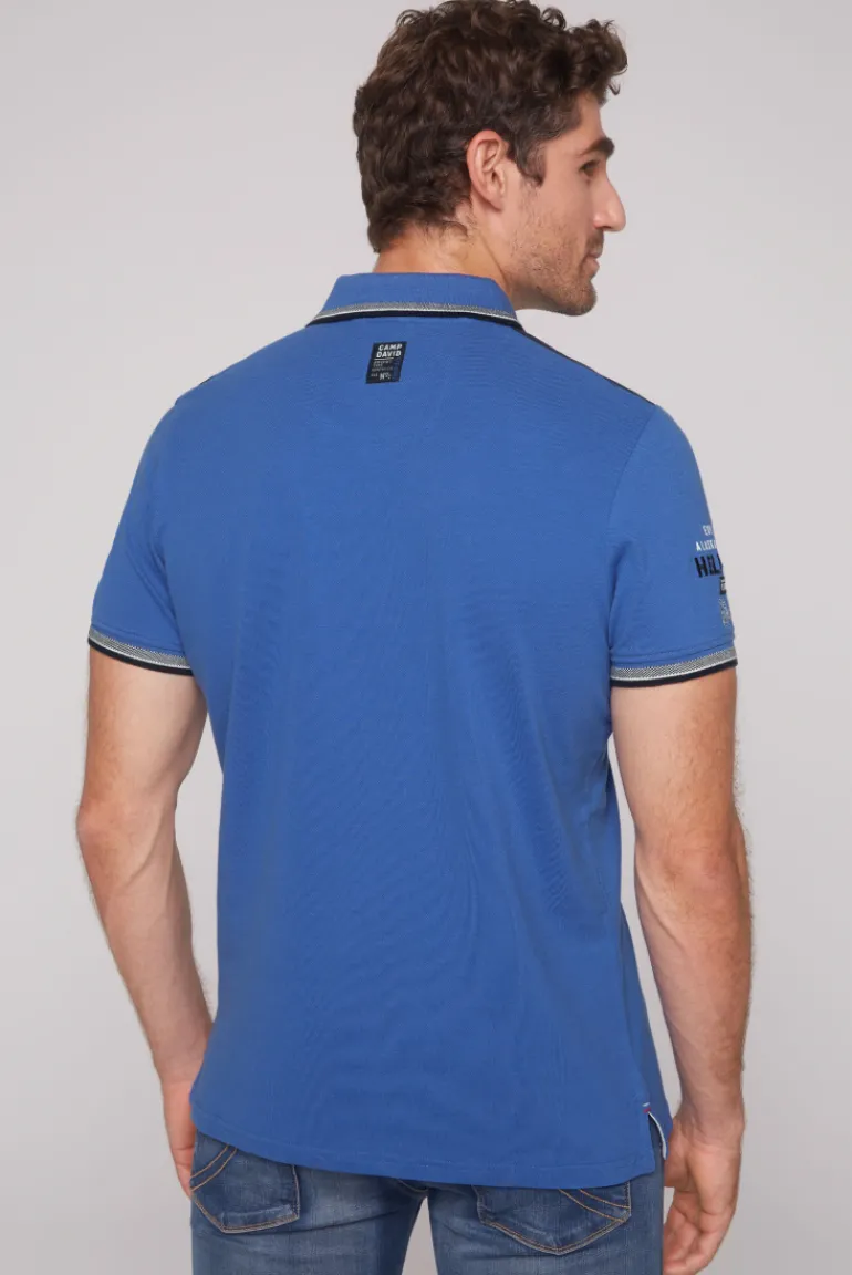 Cheap CAMP DAVID & SOCCX Pikee-Polo mit Label-Applikationen strong blue strongblue
