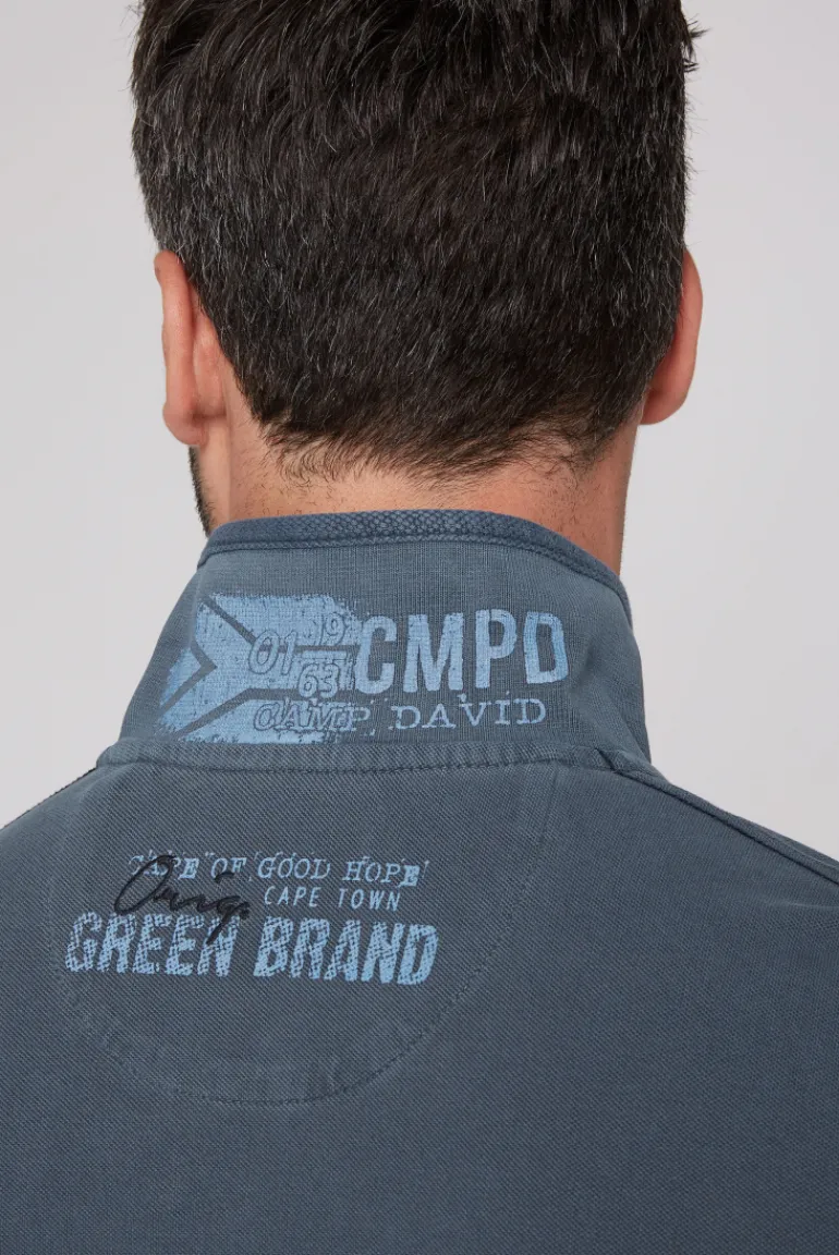 Fashion CAMP DAVID & SOCCX Pikee-Polo mit Logo-Applikationen blue navy bluenavy