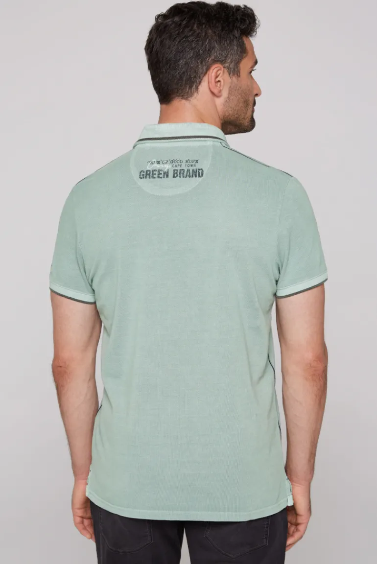 Cheap CAMP DAVID & SOCCX Pikee-Polo mit Logo-Applikationen teal