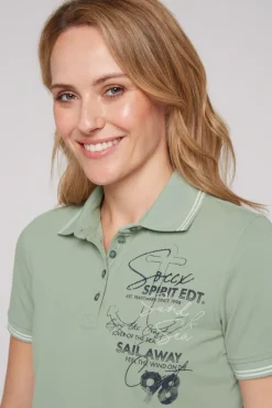 Best CAMP DAVID & SOCCX Pikee-Polo mit Rücken-Artwork muted aqua mutedaqua