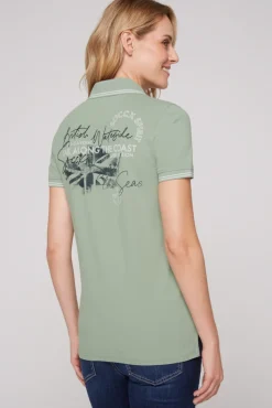 Best CAMP DAVID & SOCCX Pikee-Polo mit Rücken-Artwork muted aqua mutedaqua