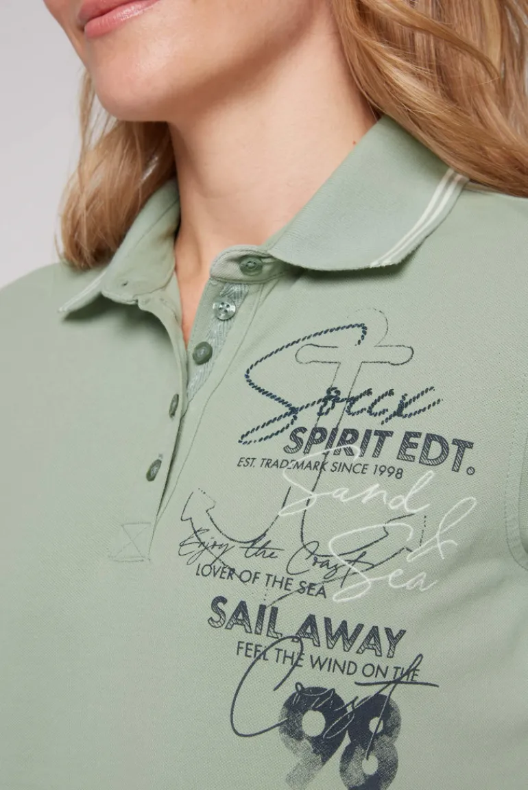 Best CAMP DAVID & SOCCX Pikee-Polo mit Rücken-Artwork muted aqua mutedaqua