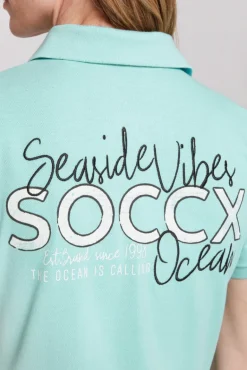 Online CAMP DAVID & SOCCX Pikee-Polo mit Rücken-Artwork flash aqua flashaqua
