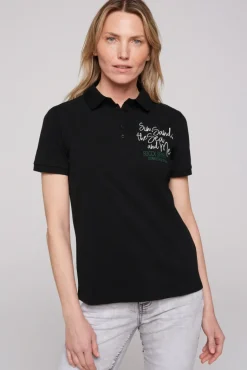 Cheap CAMP DAVID & SOCCX Pikee-Polo mit Rücken-Artwork black
