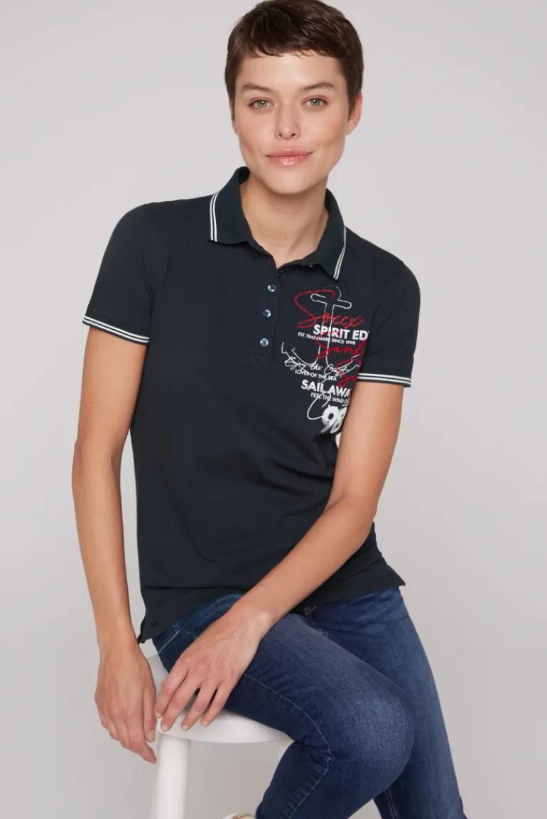 Cheap CAMP DAVID & SOCCX Pikee-Polo mit Rücken-Artwork blue navy bluenavy
