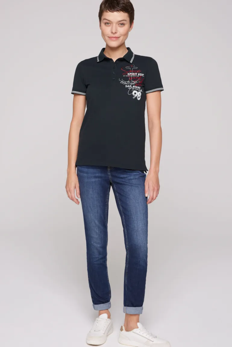Cheap CAMP DAVID & SOCCX Pikee-Polo mit Rücken-Artwork blue navy bluenavy