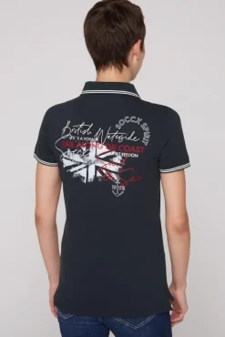 Cheap CAMP DAVID & SOCCX Pikee-Polo mit Rücken-Artwork blue navy bluenavy
