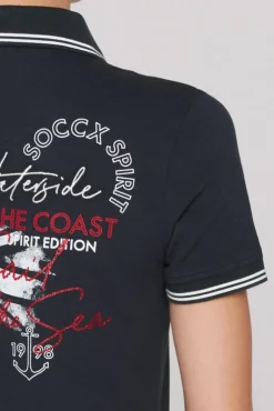 Cheap CAMP DAVID & SOCCX Pikee-Polo mit Rücken-Artwork blue navy bluenavy