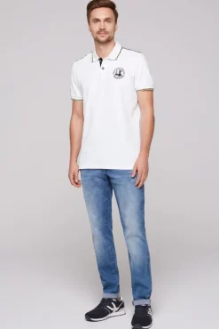Best Sale CAMP DAVID & SOCCX Pikee-Polo mit Tipping-Effekten opticwhite