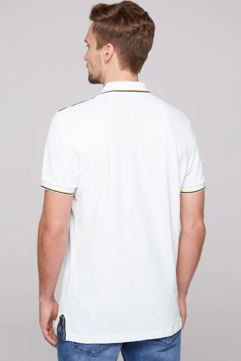 Best Sale CAMP DAVID & SOCCX Pikee-Polo mit Tipping-Effekten opticwhite