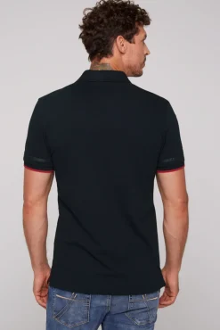 Cheap CAMP DAVID & SOCCX Pikee-Polo mit tonigem Rubber Artwork blue navy bluenavy
