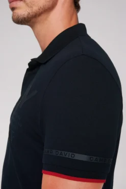 Cheap CAMP DAVID & SOCCX Pikee-Polo mit tonigem Rubber Artwork blue navy bluenavy